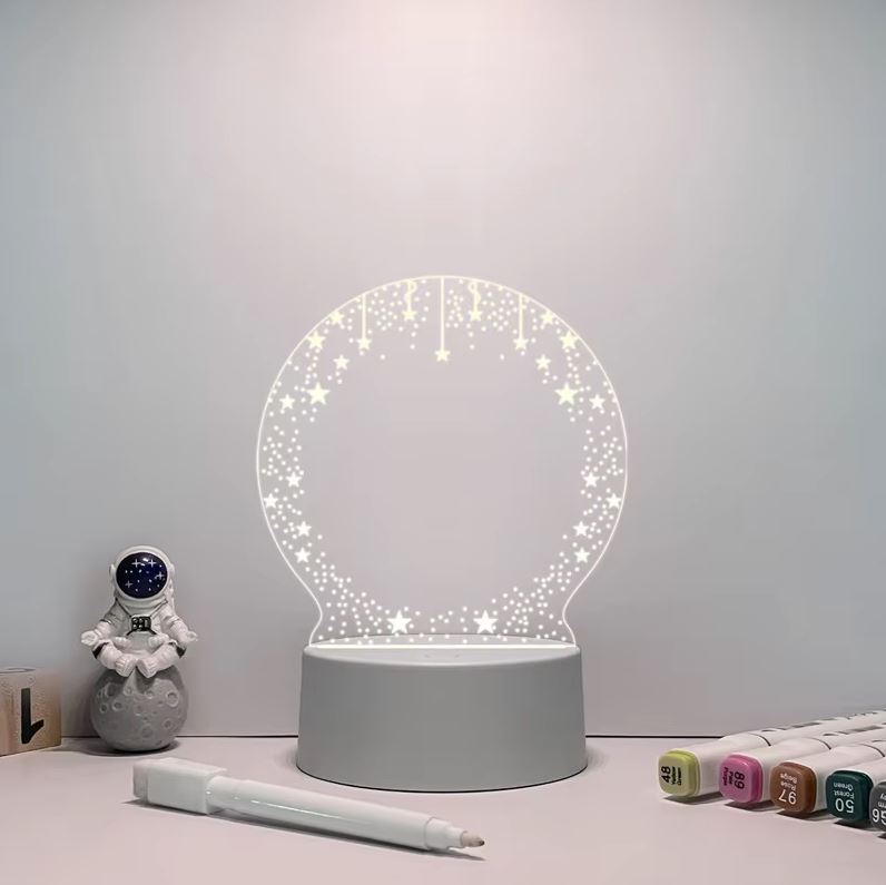 AcryliGlow Acrylic Night Light Message Writing Board