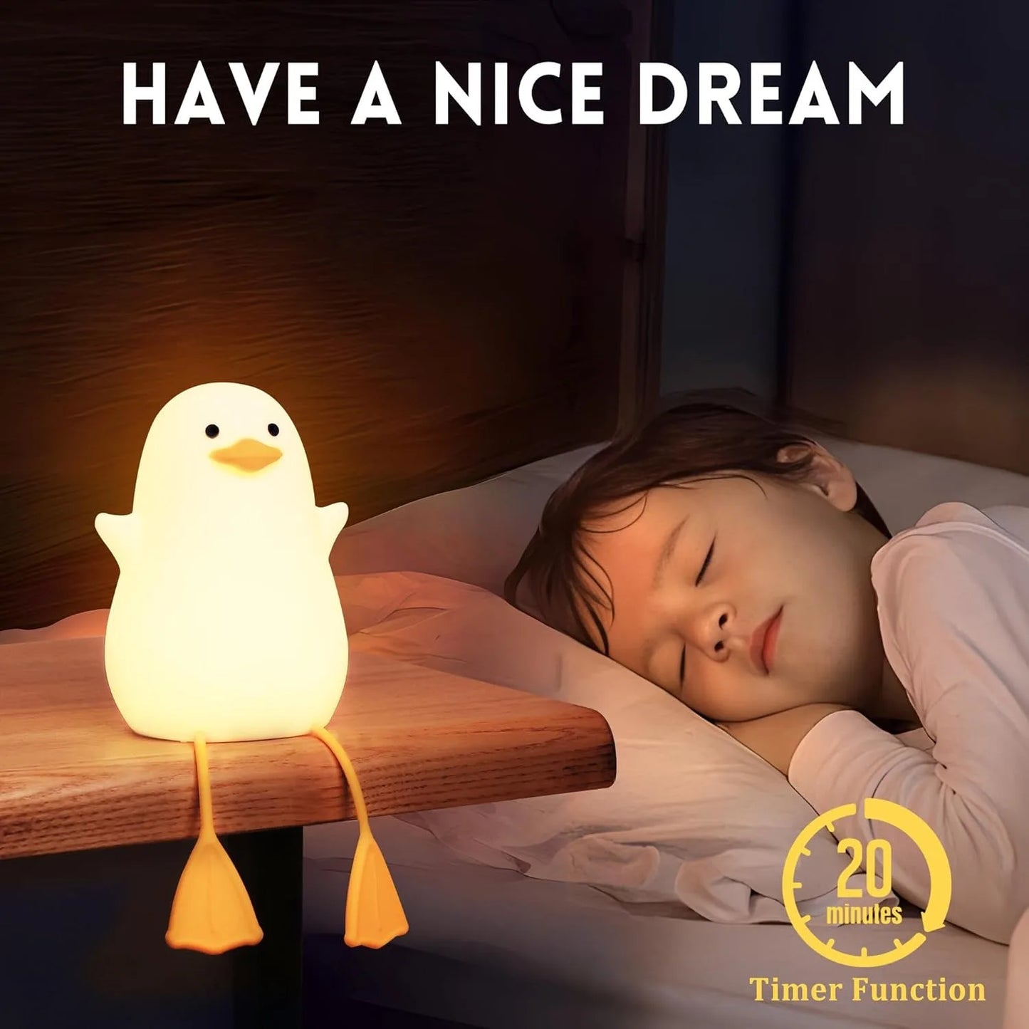 Creative Duck Silicone Night Light - Lumi'Mignon