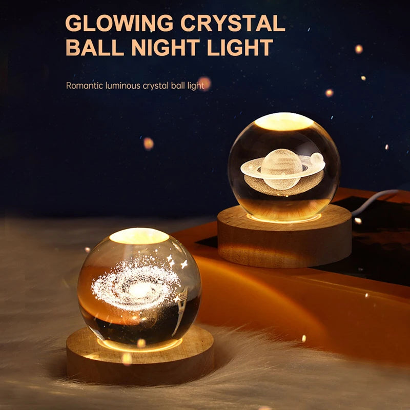 GalaxyGlow Crystal Night Light