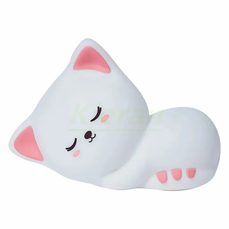 Soft Silicone Cat Night Light - Lumi'Mignon