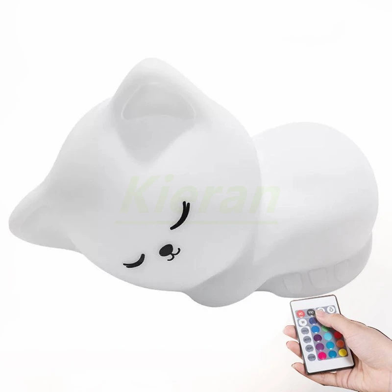 Soft Silicone Cat Night Light - Lumi'Mignon